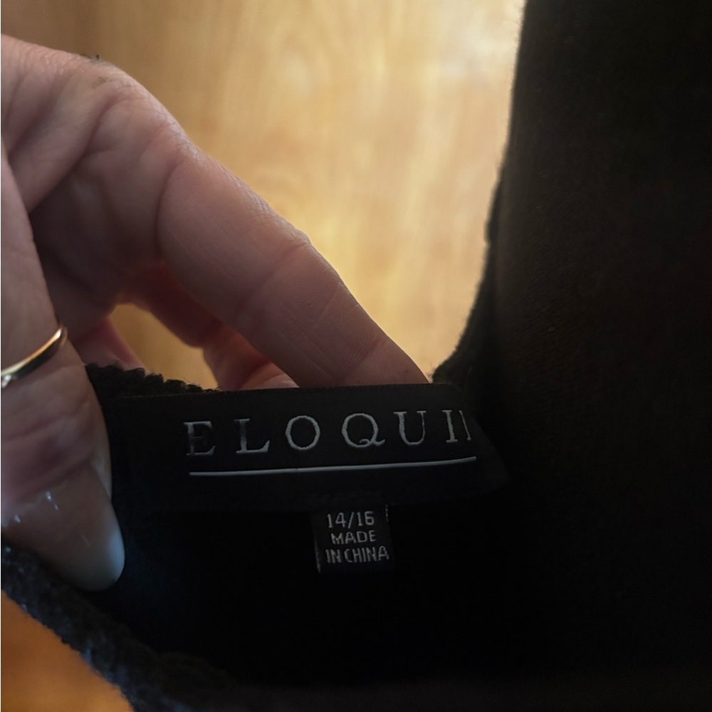 Eloquii Black sweater body-con maxi dress - Solid Black sz 14-16